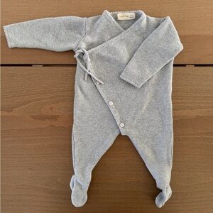 Quincy Mae Knitted Blue Gray One Piece Kimono